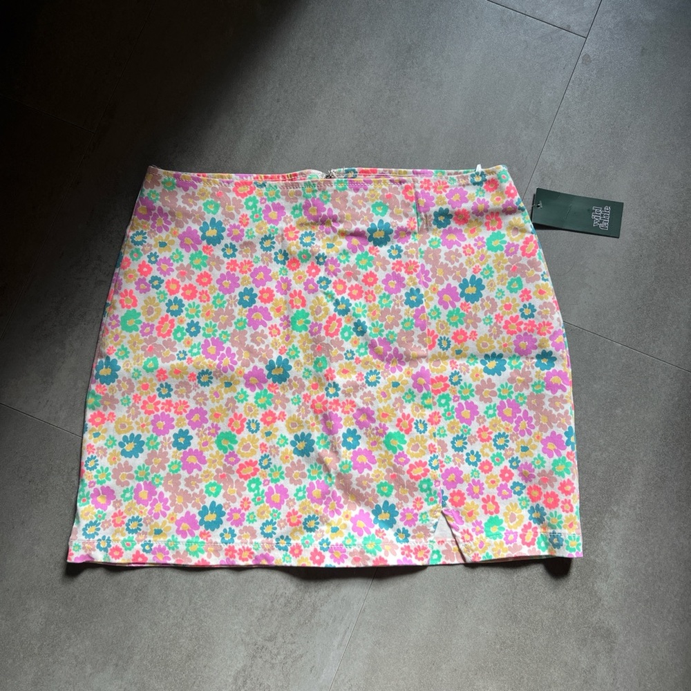 Wild Fable Pink and Blue Mini Pencil Skirt